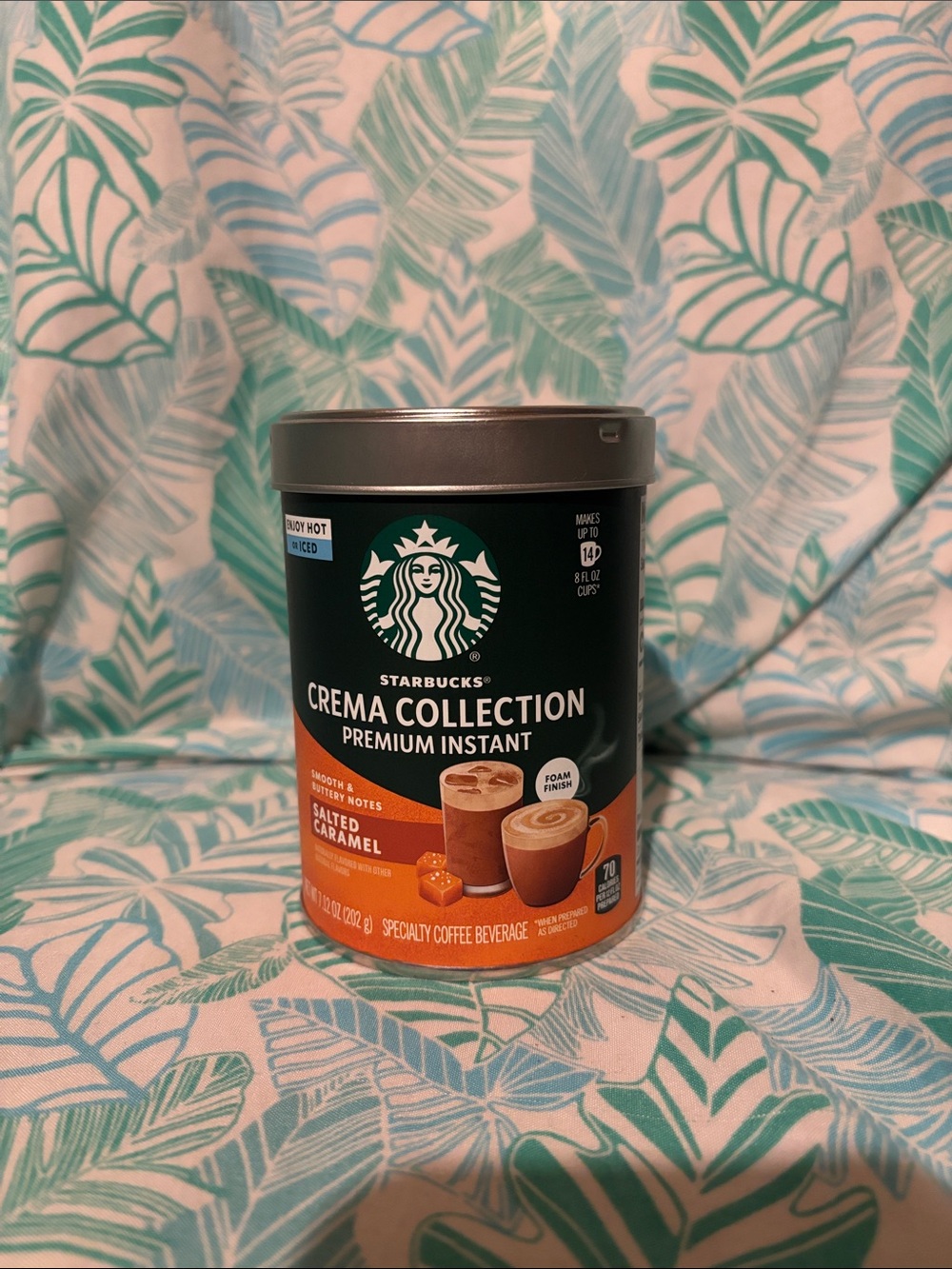 Starbucks Crema Collection Salted Caramel Tin – Dark Green and Orange